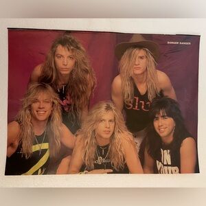 80s Glam Rock Band Wall Pinup of Danger Danger